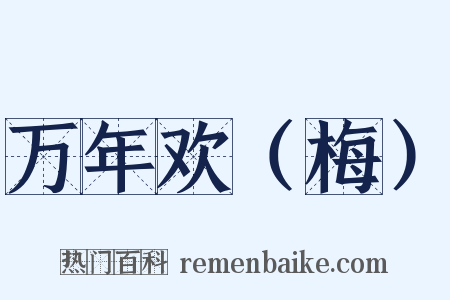 万年欢（梅）是什么意思的图片